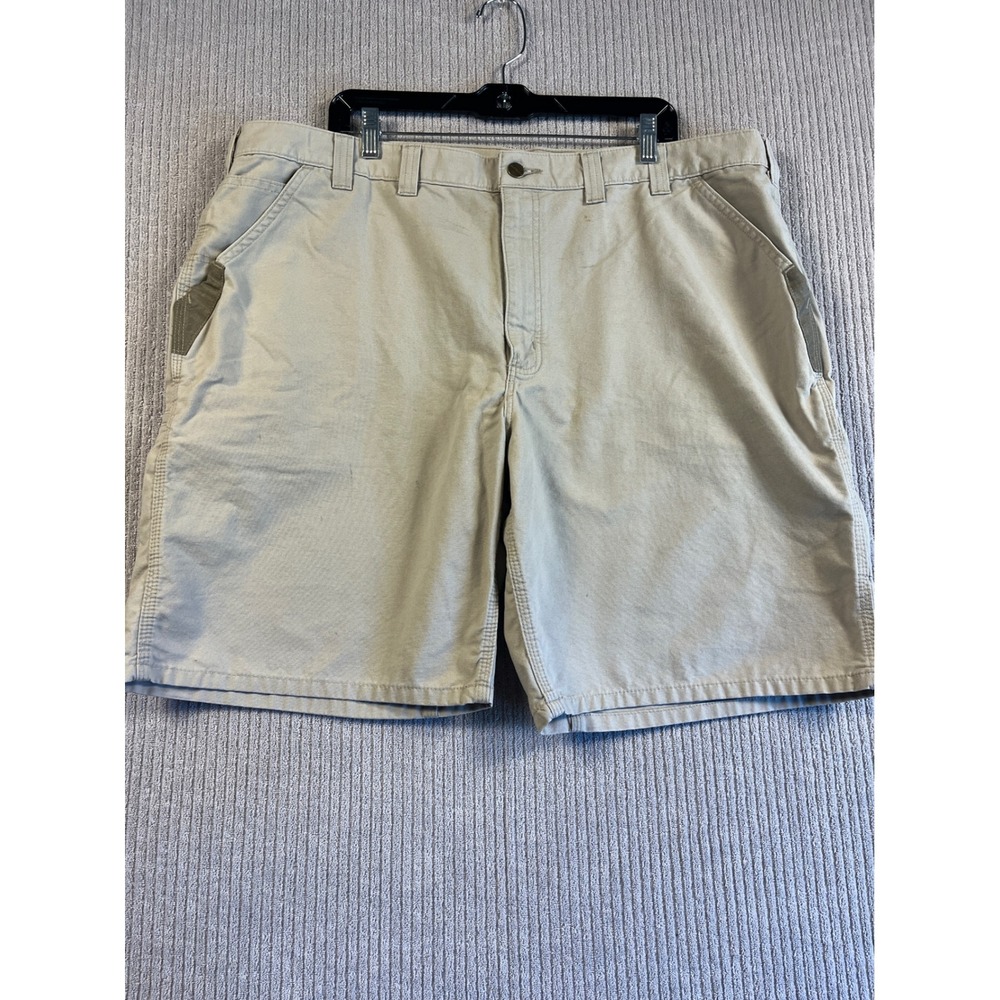 Carhartt Mens 44 Tan Beige Relaxed Fit Canvas Work‎ Wear Shorts Utility